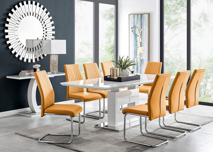 Arezzo Large Extending Dining Table and 8 Lorenzo Chairs