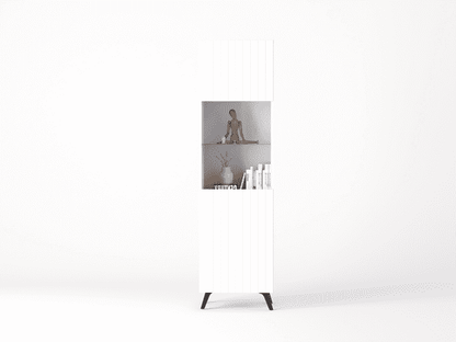 Atlantis Matte White Tall Display Cabinet