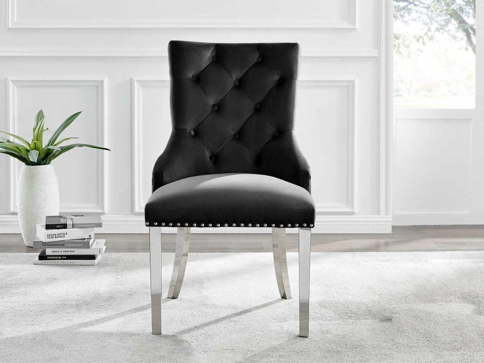 Atlanta 6 Table & 6 Velvet Belgravia Chairs