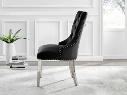 Atlanta 4 Table & 4 Velvet Belgravia Chairs