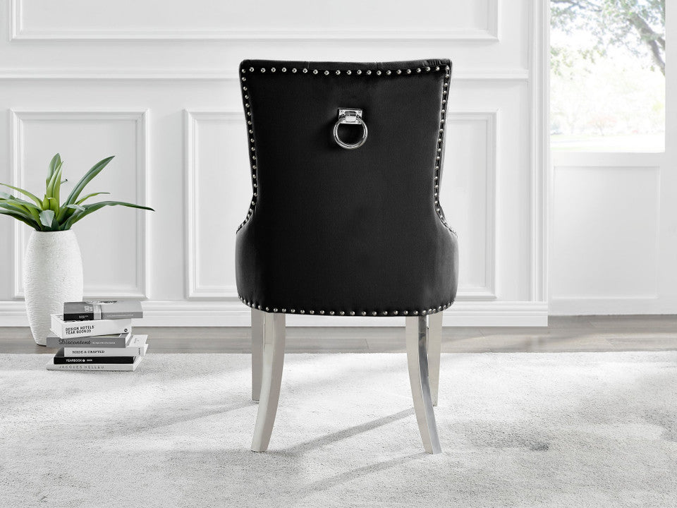Atlanta 6 Table & 6 Velvet Belgravia Chairs