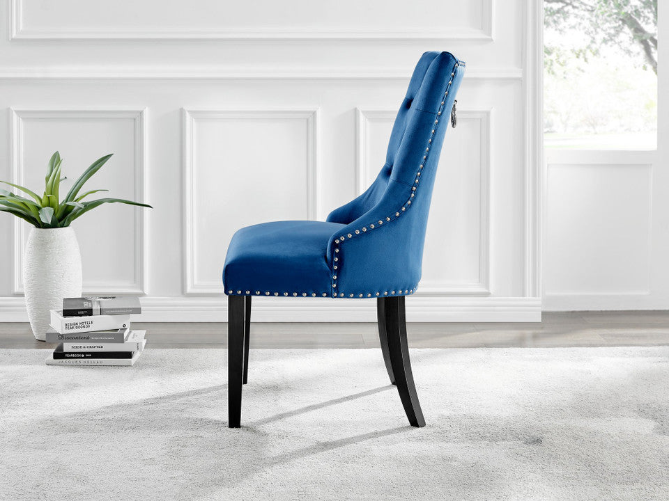 Imperia 4 Black Dining Table and 4 Belgravia Black Leg Chairs