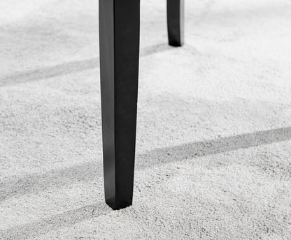 Imperia 4 Black Dining Table and 4 Belgravia Black Leg Chairs