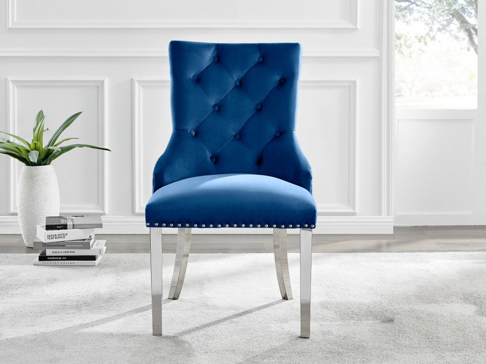 Atlanta 4 Table & 4 Velvet Belgravia Chairs