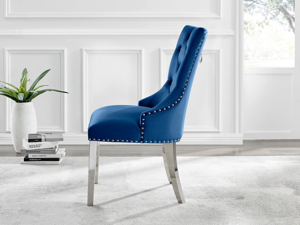 Atlanta 4 Table & 4 Velvet Belgravia Chairs