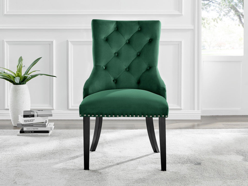 Imperia 4 Black Dining Table and 4 Belgravia Black Leg Chairs