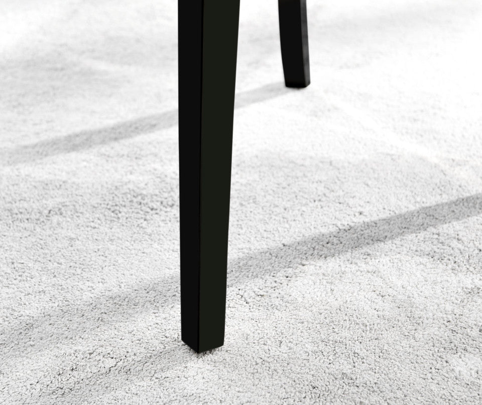 Imperia 4 Black Dining Table and 4 Belgravia Black Leg Chairs
