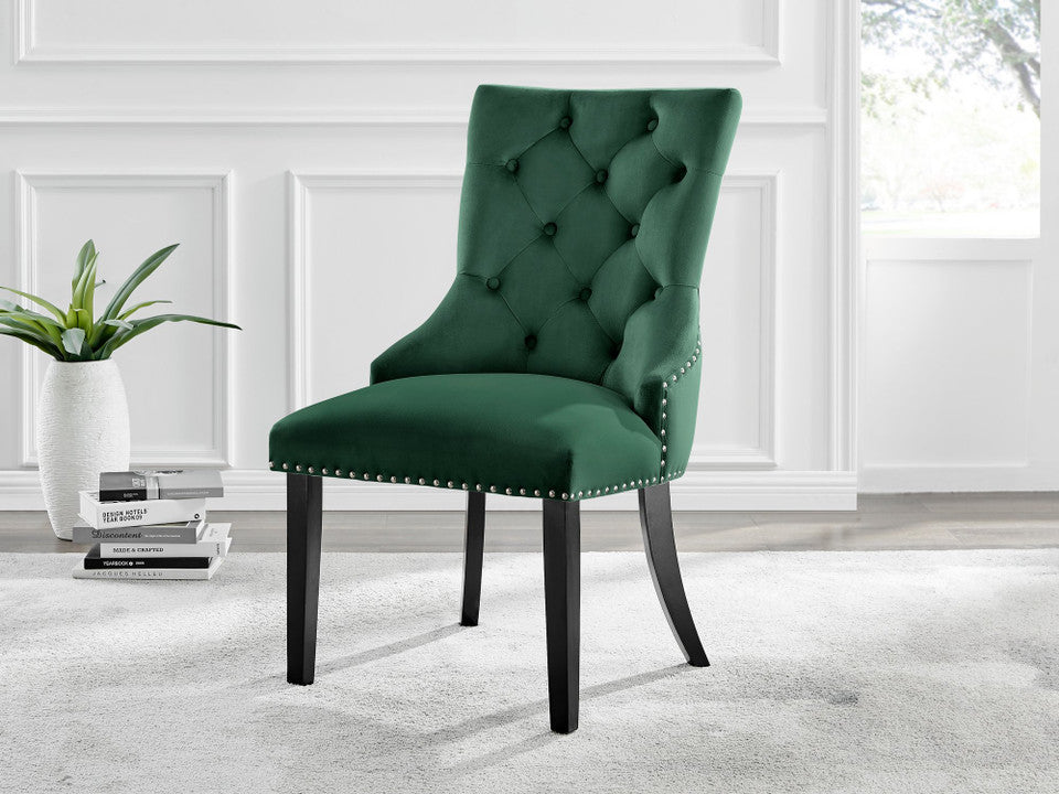 Imperia 4 Black Dining Table and 4 Belgravia Black Leg Chairs
