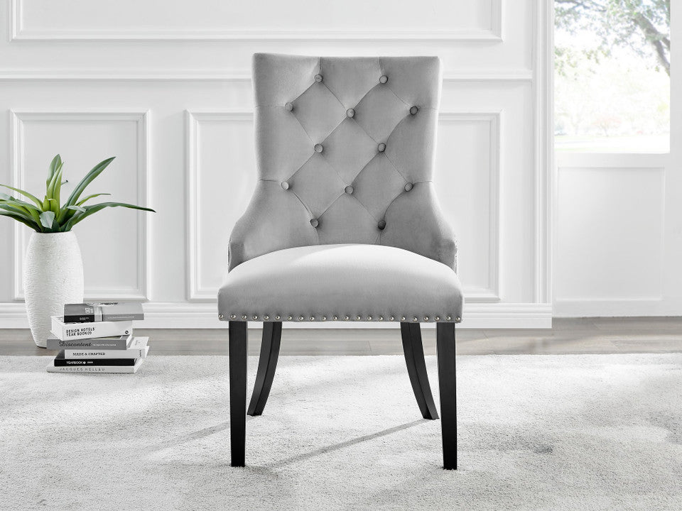 Imperia 4 Black Dining Table and 4 Belgravia Black Leg Chairs