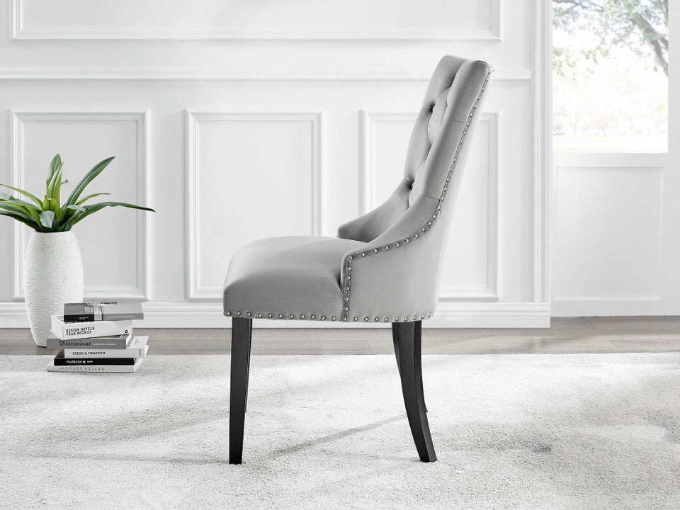 Imperia 4 Black Dining Table and 4 Belgravia Black Leg Chairs