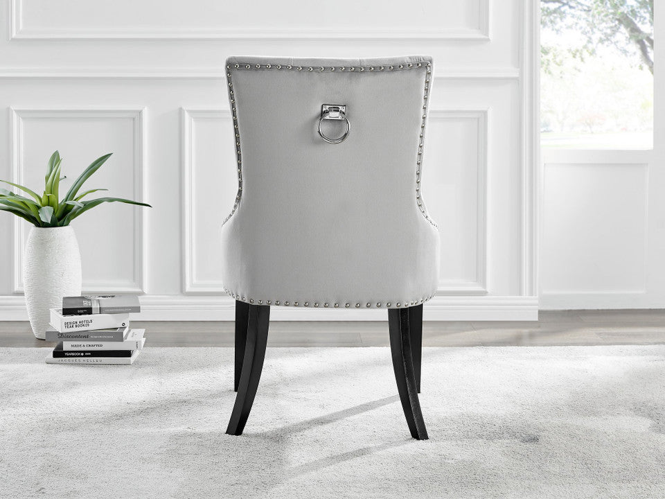 Imperia 4 Black Dining Table and 4 Belgravia Black Leg Chairs