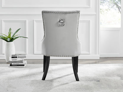 Imperia 4 Black Dining Table and 4 Belgravia Black Leg Chairs