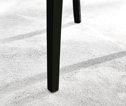 Imperia 4 Black Dining Table and 4 Belgravia Black Leg Chairs