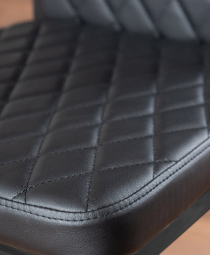 Leonardo Black Leg Glass Dining Table & 4 Milan Black Leg Chairs