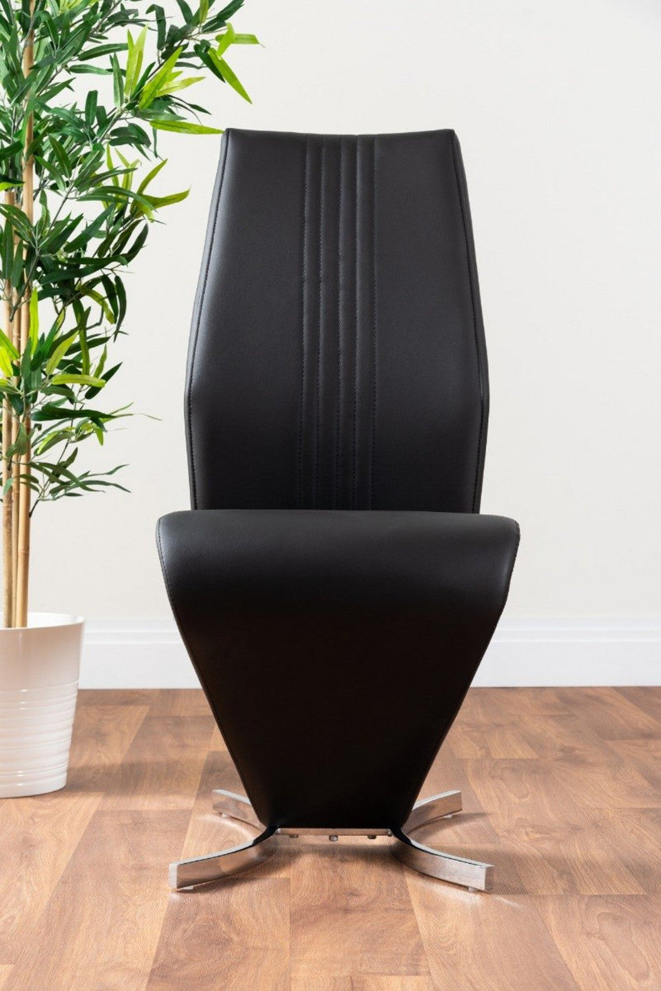 Imperia Black High Gloss Dining Table And 6 Luxury Willow Dining Chairs Set