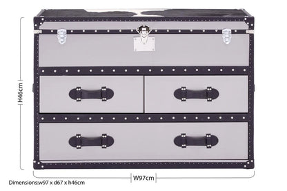 Kensington Townhouse Black And White Genuine Cowhide Coffee Table
