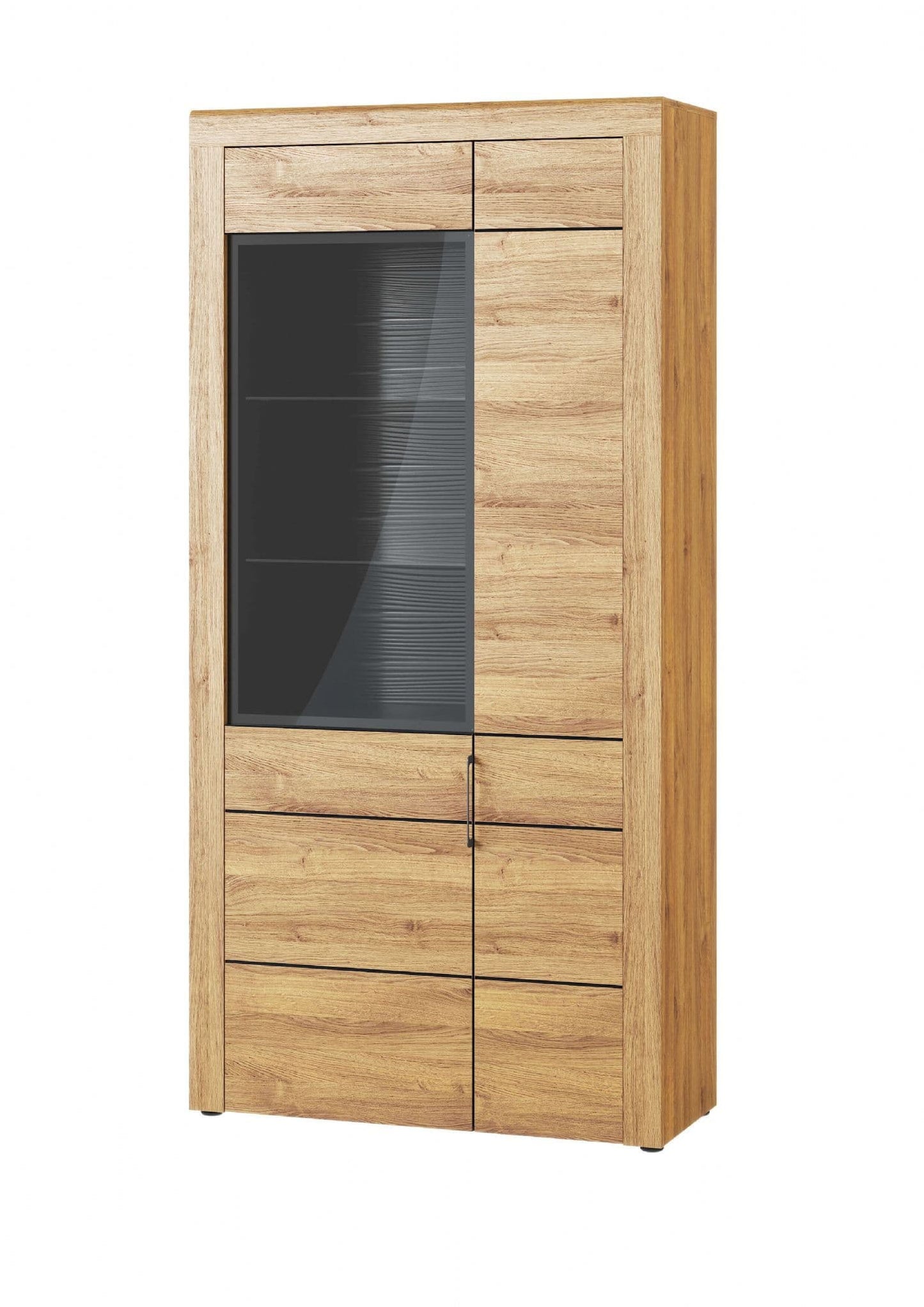 Camar Large Oak Effect 2 Door Display Cabinet K12