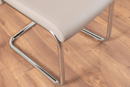 Pivero White High Gloss Dining Table and 6 Lorenzo Dining Chairs