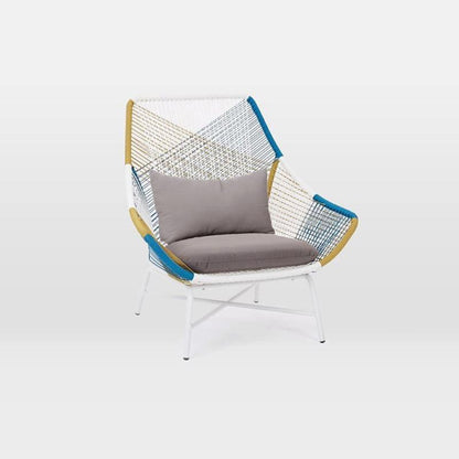 Carmean Rattan Chair and Footstool, Outdoor