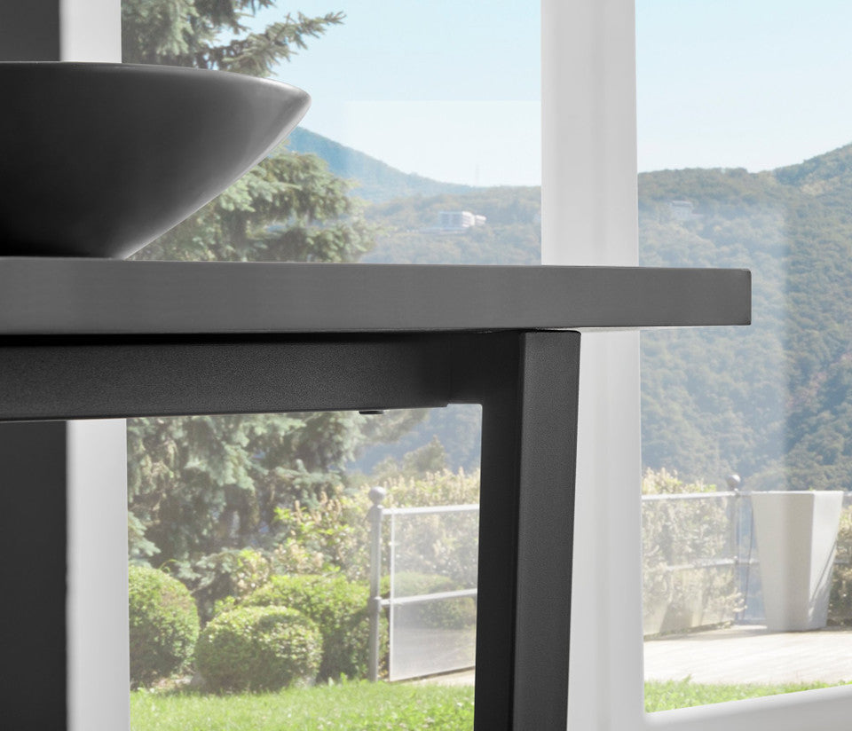 Carson White Marble Effect Square Dining Table & 2 Calla Black Leg Chairs