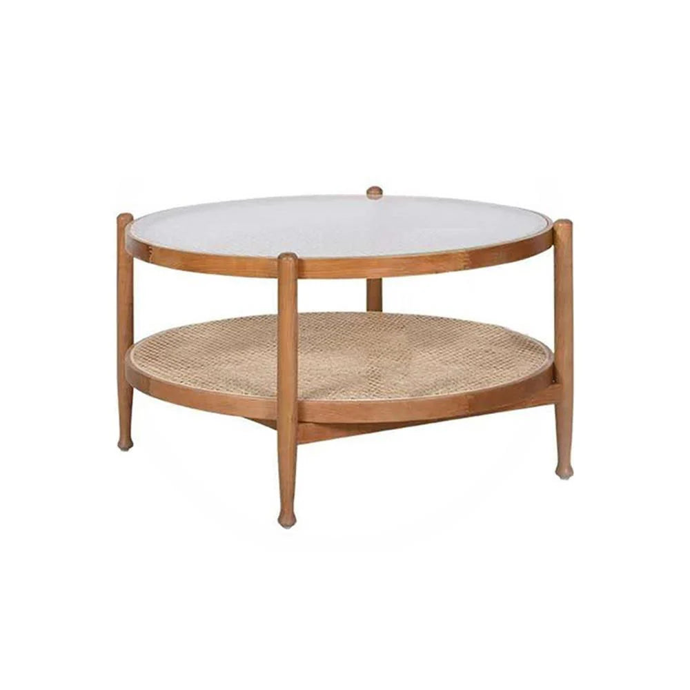 Cement Coffee Table Set, Oak