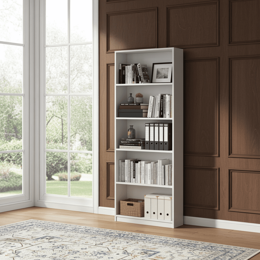 Cordoba Large Artic White Bookcase Bookshelf