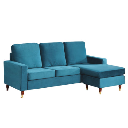 VersaComfort Velvet Corner Sofa