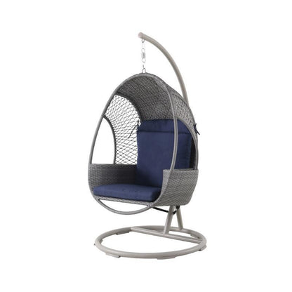Cottle Rattan Garden Hanging Egg Chair with Stand, Indoor/ Outdoor Furniture