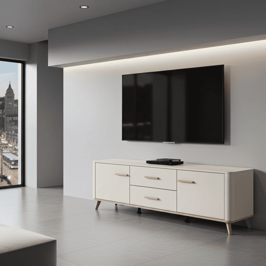 Dariqon Cashmere And Oak Effect 154cm TV Unit