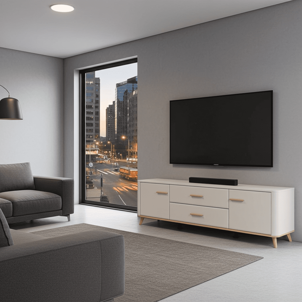Dariqon Cashmere And Oak Effect Large Wide 180cm TV Unit