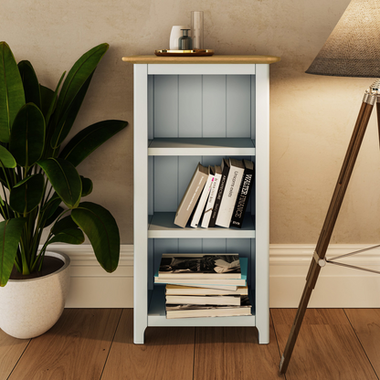 Taberno Oak 3-Tier Bookcase – Linen White