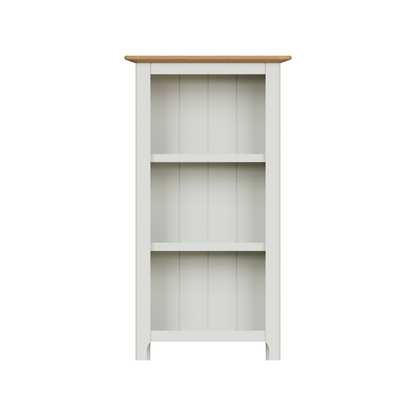 Taberno Oak 3-Tier Bookcase – Linen White