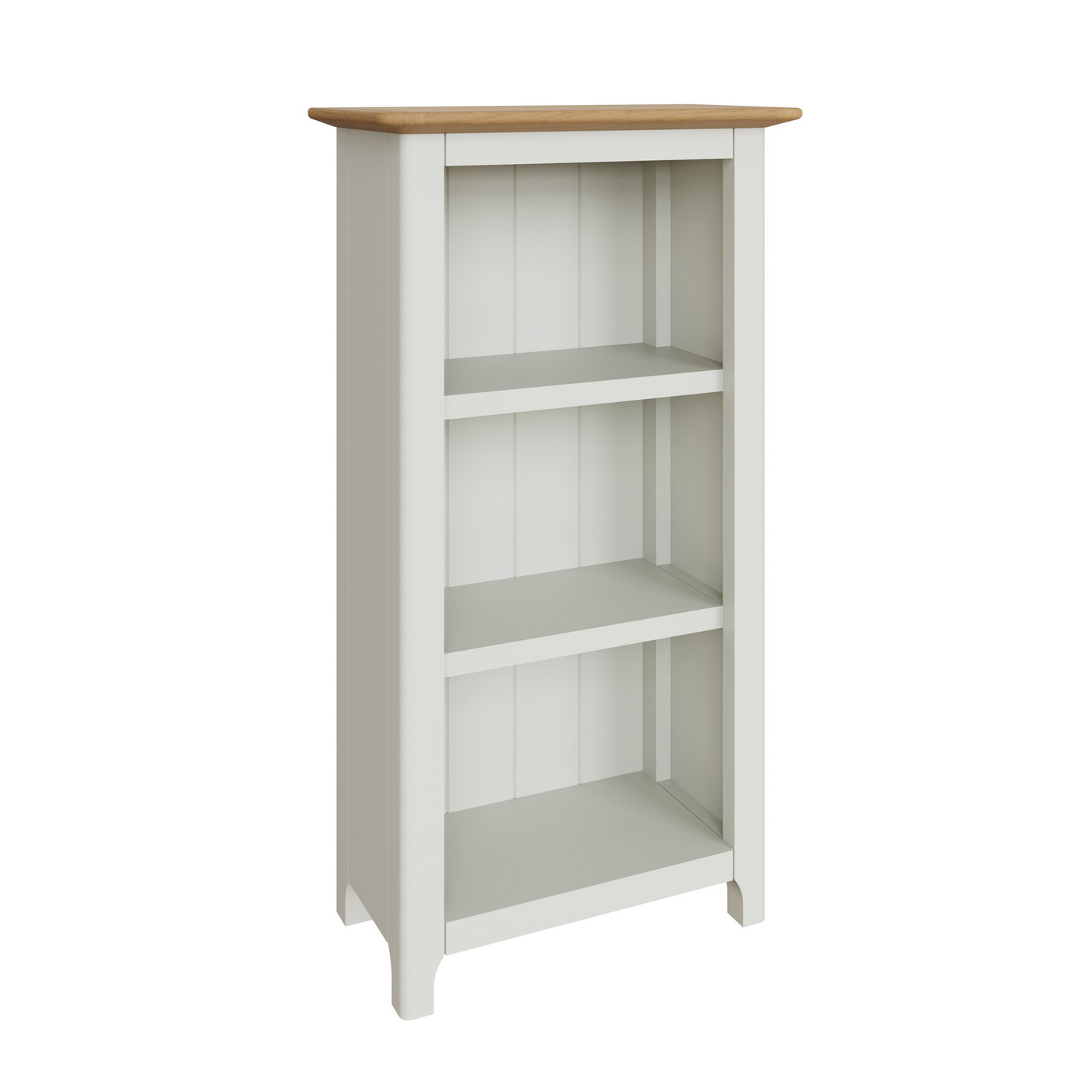 Taberno Oak 3-Tier Bookcase – Linen White