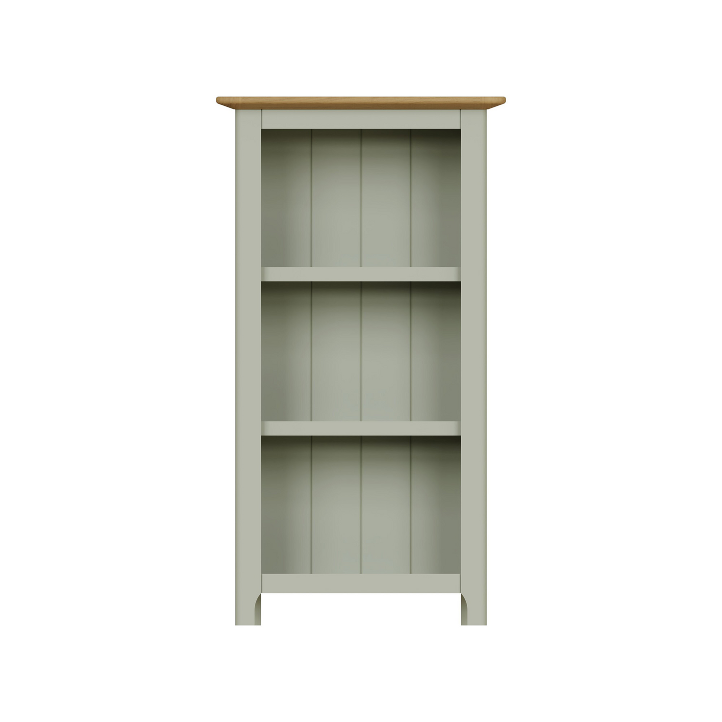 Taberno Oak 3-Tier Bookcase – Sage Green