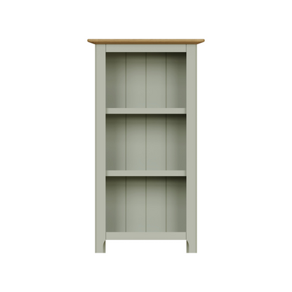 Taberno Oak 3-Tier Bookcase – Sage Green