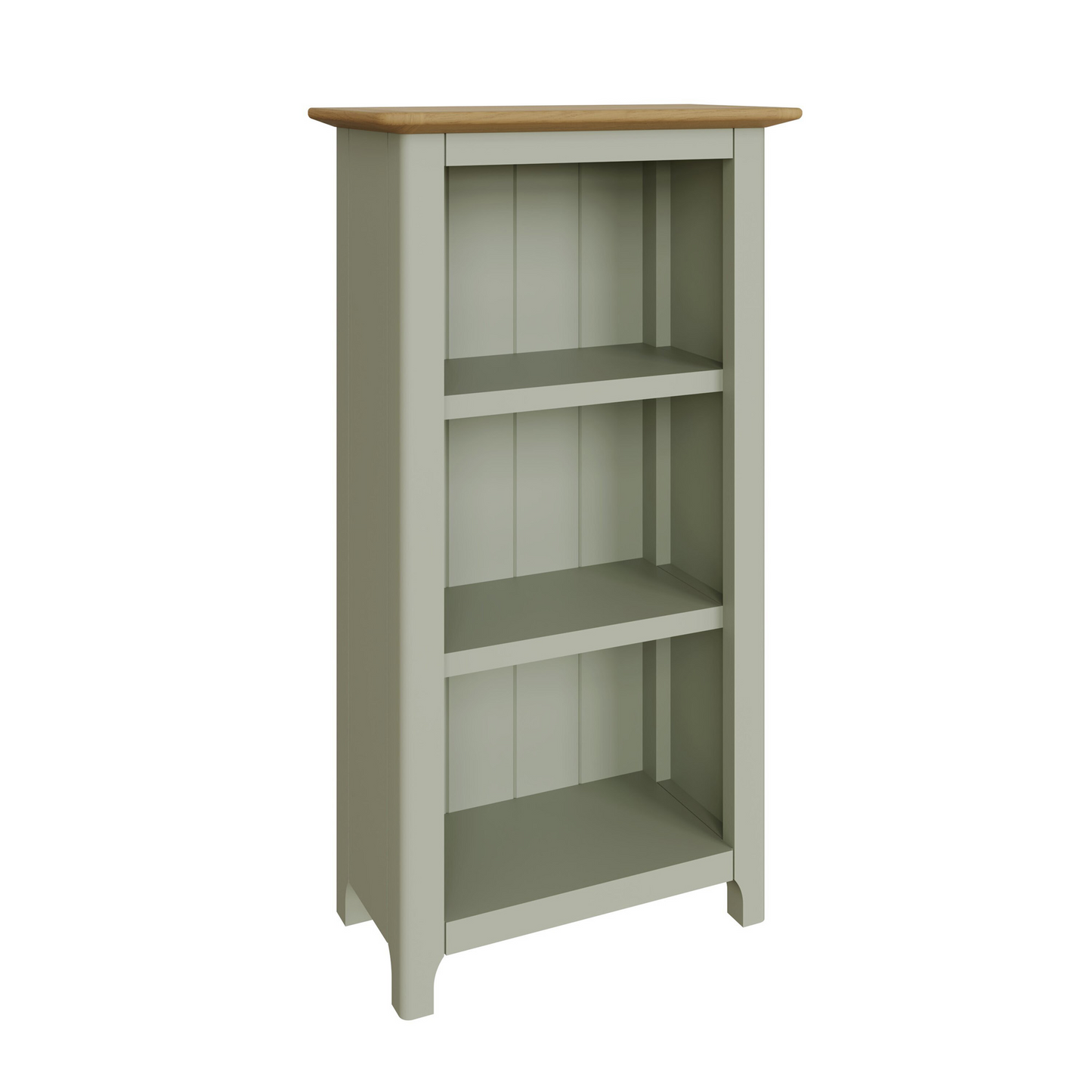 Taberno Oak 3-Tier Bookcase – Sage Green