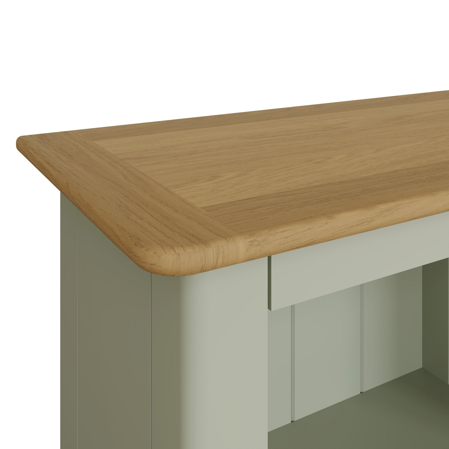 Taberno Oak 3-Tier Bookcase – Sage Green