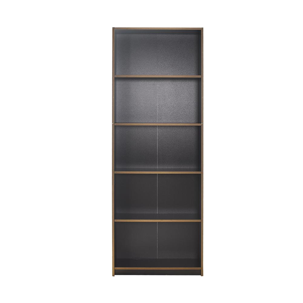 Adore Anthracite Grey Tall 5-Tier Bookcase Shelving Unit