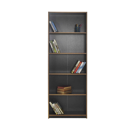 Adore Anthracite Grey Tall 5-Tier Bookcase Shelving Unit