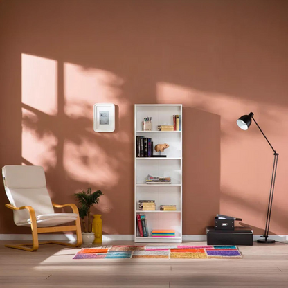 Adore Matt White 5-Tier Bookcase Shelving Unit