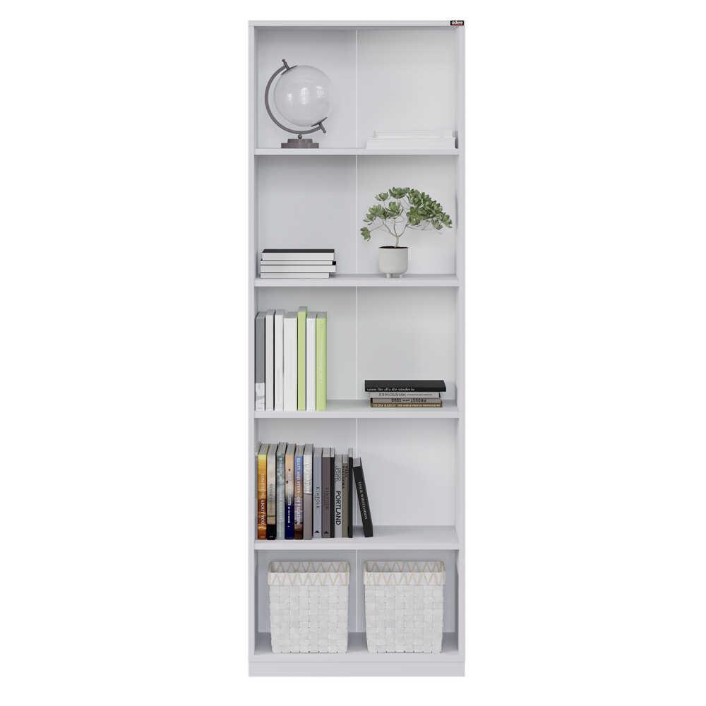 Adore Matt White 5-Tier Bookcase Shelving Unit