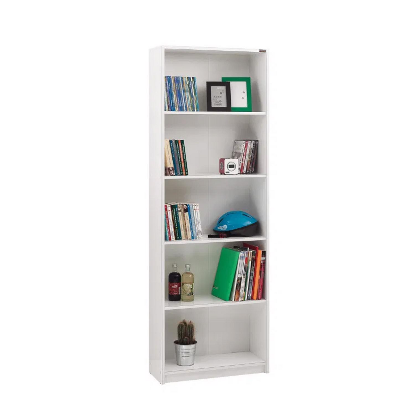 Adore Matt White 5-Tier Bookcase Shelving Unit