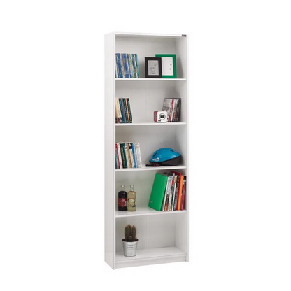 Adore Matt White 5-Tier Bookcase Shelving Unit