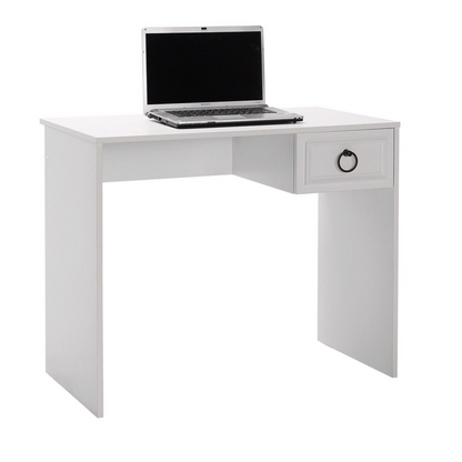 Adore Matt White Laptop Study Desk with 1 Drawer
