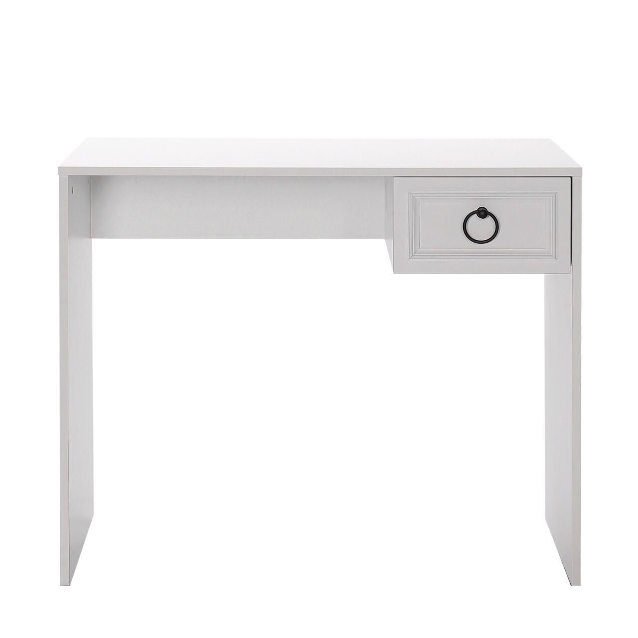 Adore Matt White Laptop Study Desk with 1 Drawer