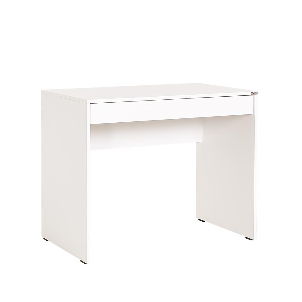 Adore Matt White Laptop Study Desk with Full-Width Drawer