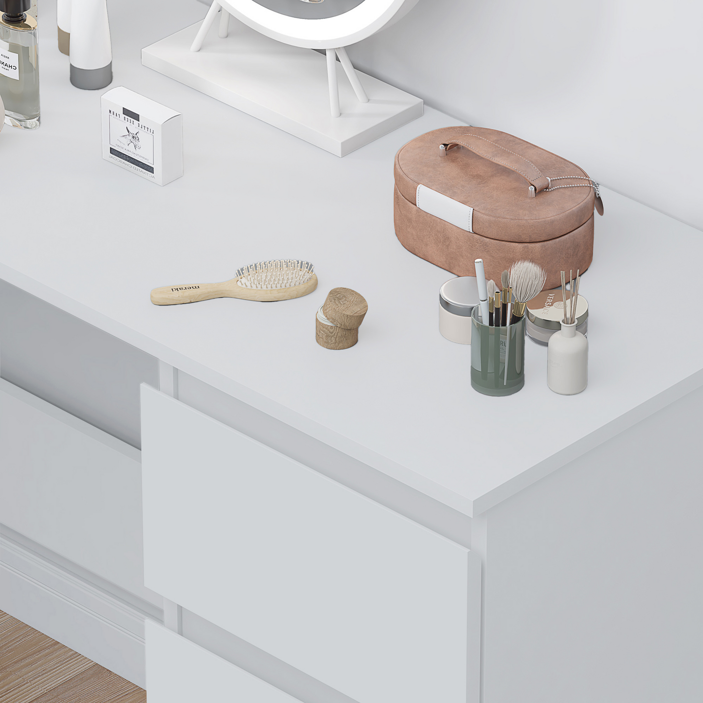 FWStyle Stora 3-Drawer Dressing Table – Matt White