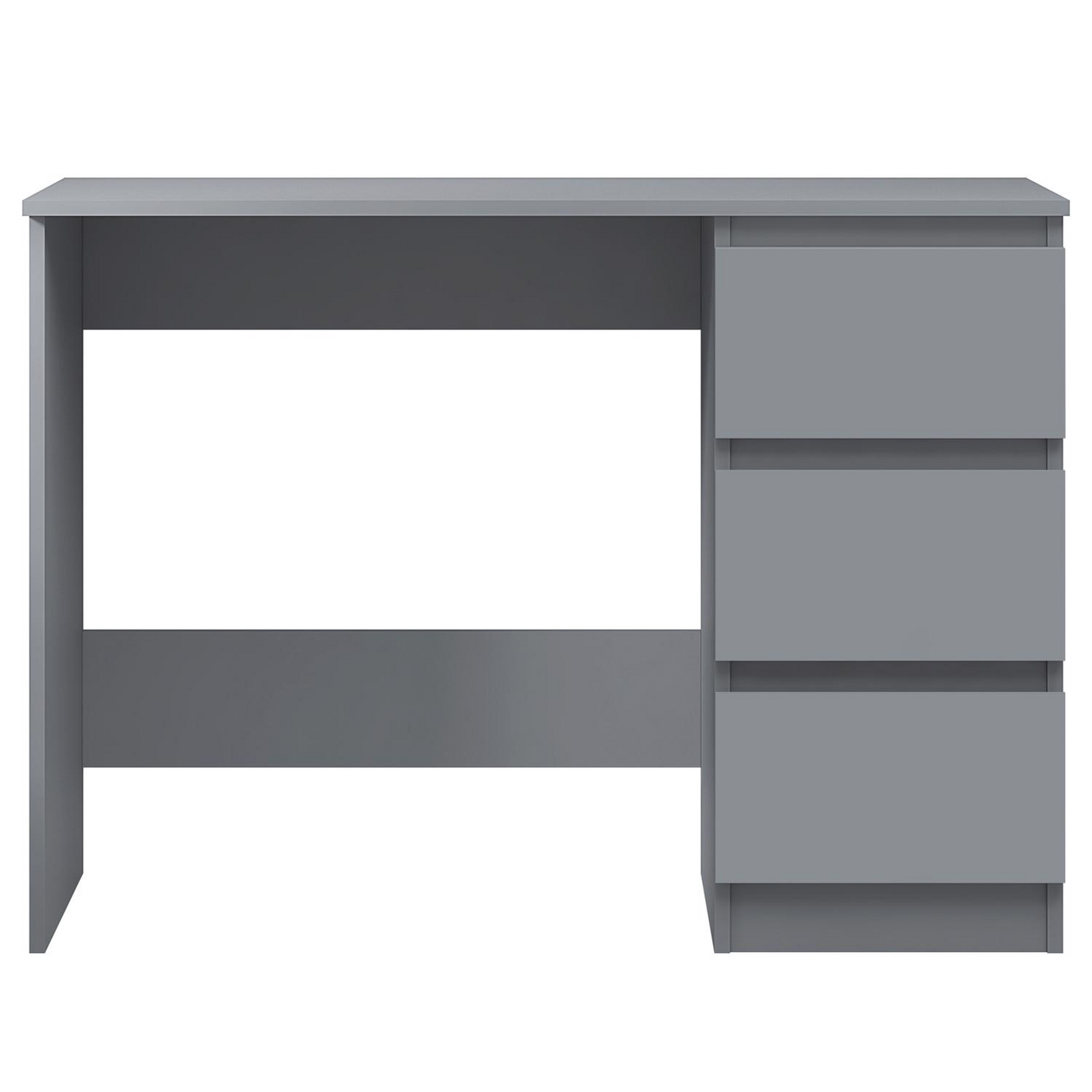 FWStyle Stora 3-Drawer Dressing Table – Matt Dark Grey