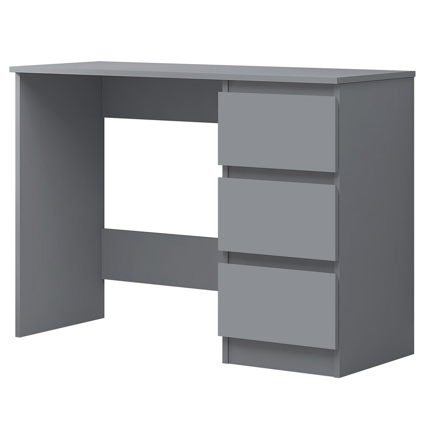FWStyle Stora 3-Drawer Dressing Table – Matt Dark Grey
