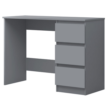 FWStyle Stora 3-Drawer Dressing Table – Matt Dark Grey